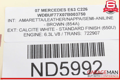 03-09 Mercedes W211 E63 AMG GL450 Sirius Satellite Radio Receiver 1698270162 OEM