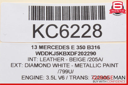 10-16 Mercedes W212 E350 Rear Left Side Door Window Regulator Motor OEM