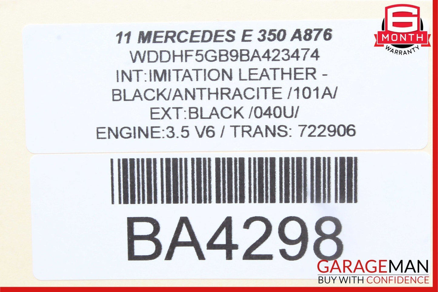 08-16 Mercedes E350 E550 C350 Front Right Side Door Window Regulator Motor Unit