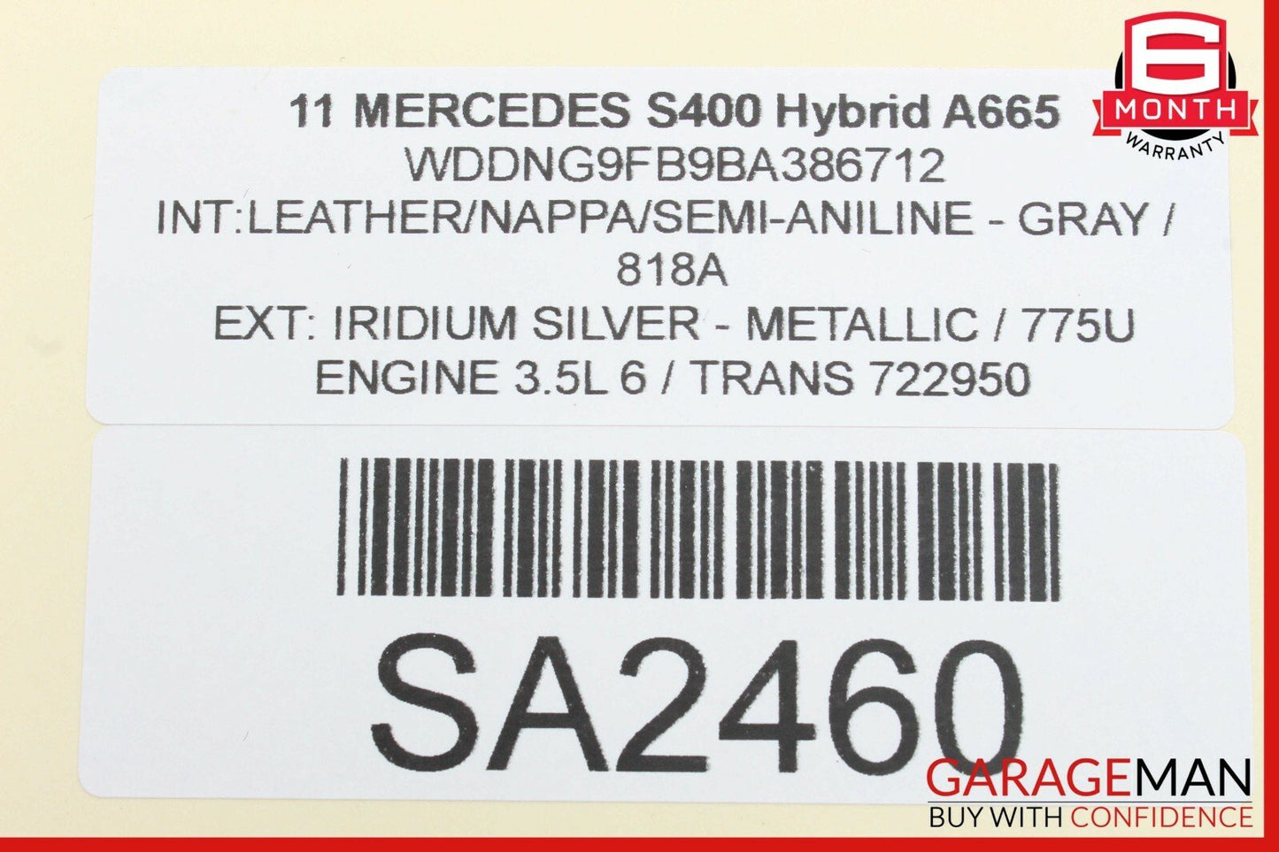 10-13 Mercedes W221 S400 ECM PCU Hybrid Battery Wiring Harness 2214401432 OEM