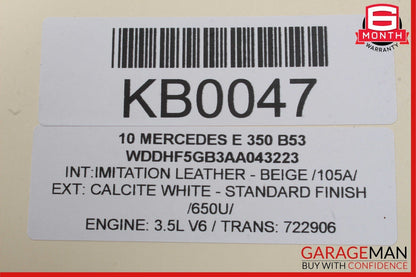 10-13 Mercedes W212 E350 E500 Rear Left Driver Side Exterior Door Handle OEM
