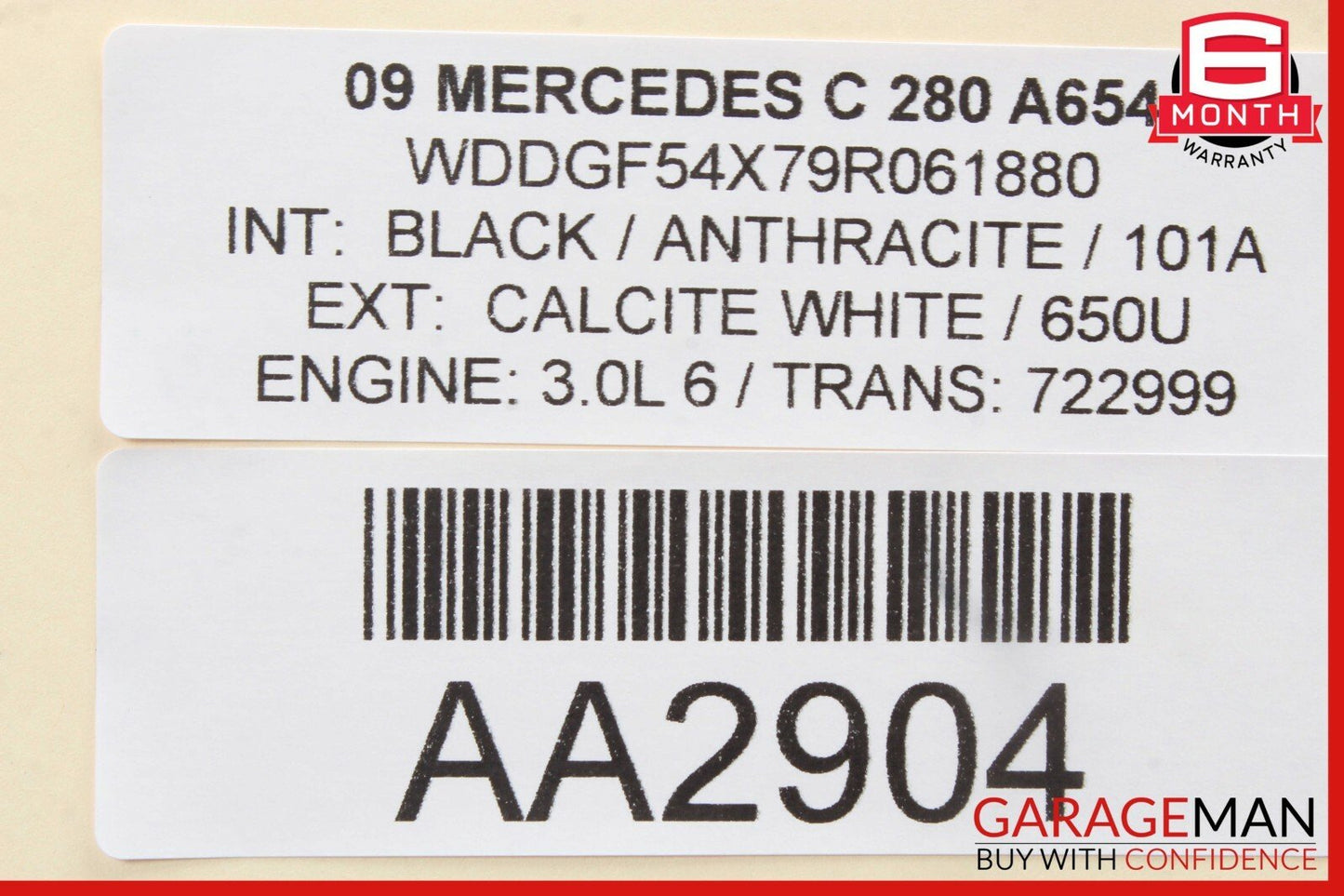 08-14 Mercedes W204 C300 C63 AMG Sedan Rear Right Door Window Regulator Motor
