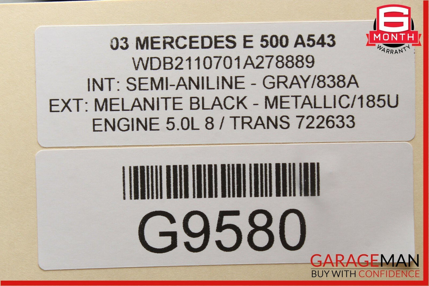 03-06 Mercedes W211 E500 E55 AMG Rear Left Driver Side Door Controller Module