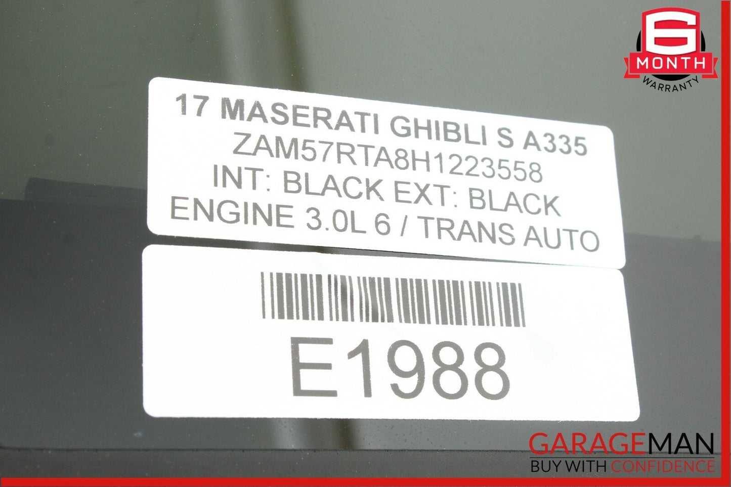 14-17 Maserati Ghibli Sun Moon Sunroof Top Roof Glass Panel OEM