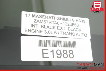 14-17 Maserati Ghibli Sun Moon Sunroof Top Roof Glass Panel OEM