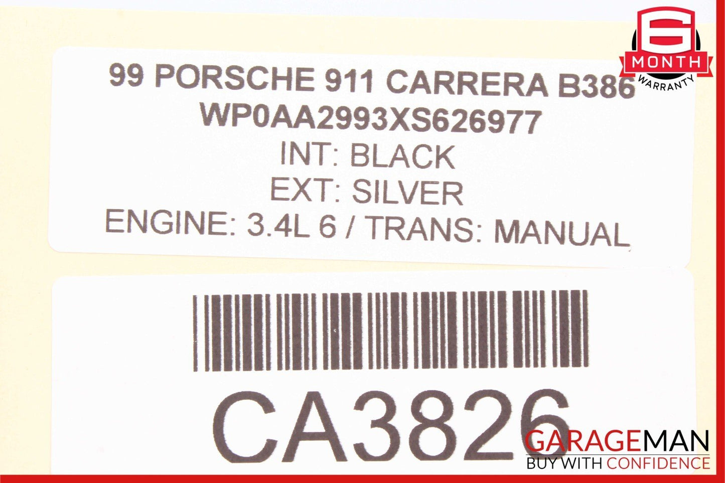 97-04 Porsche Boxter 986 Carrera 911 996 Front Left Door Airbag Air Bag