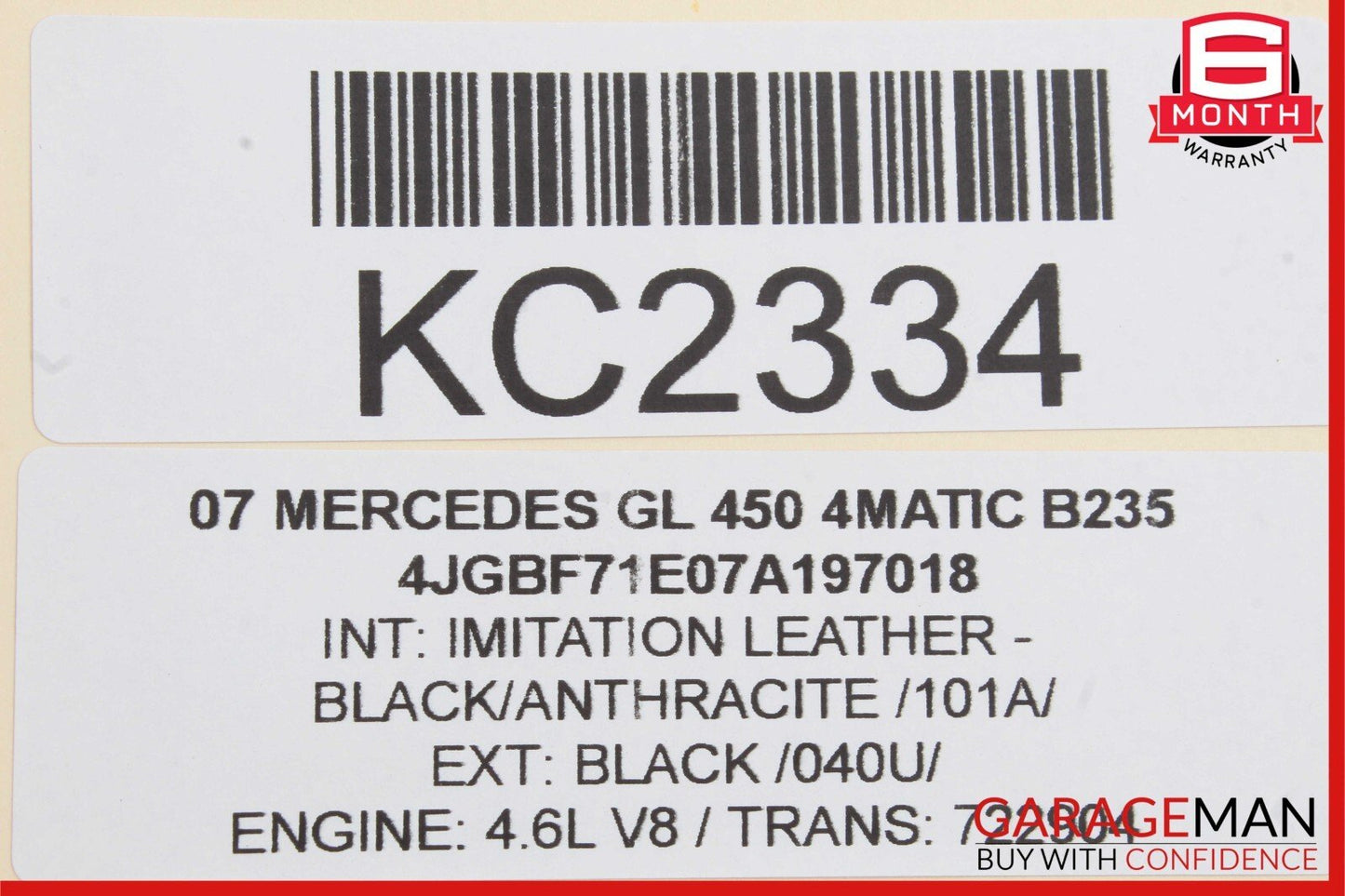 06-08 Mercedes X164 GL450 4Matic Steering Wheel Black 1648200511 OEM