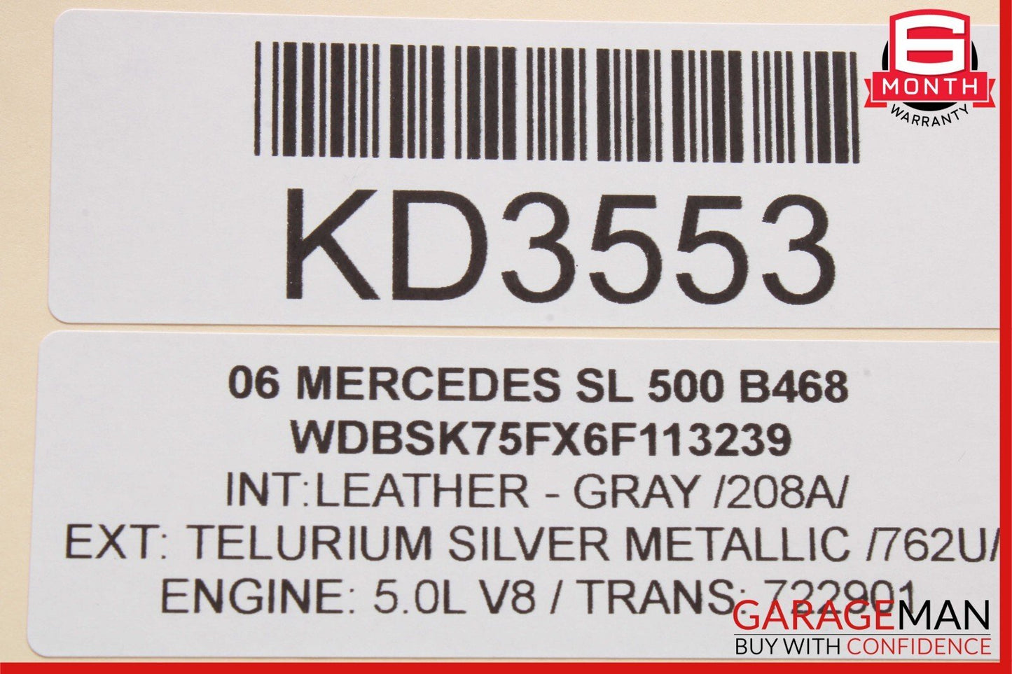 03-08 Mercedes R230 SL500 SL550 Bose Right Passenger Side Door Audio Speaker OEM