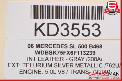 03-08 Mercedes R230 SL500 SL550 Bose Right Passenger Side Door Audio Speaker OEM