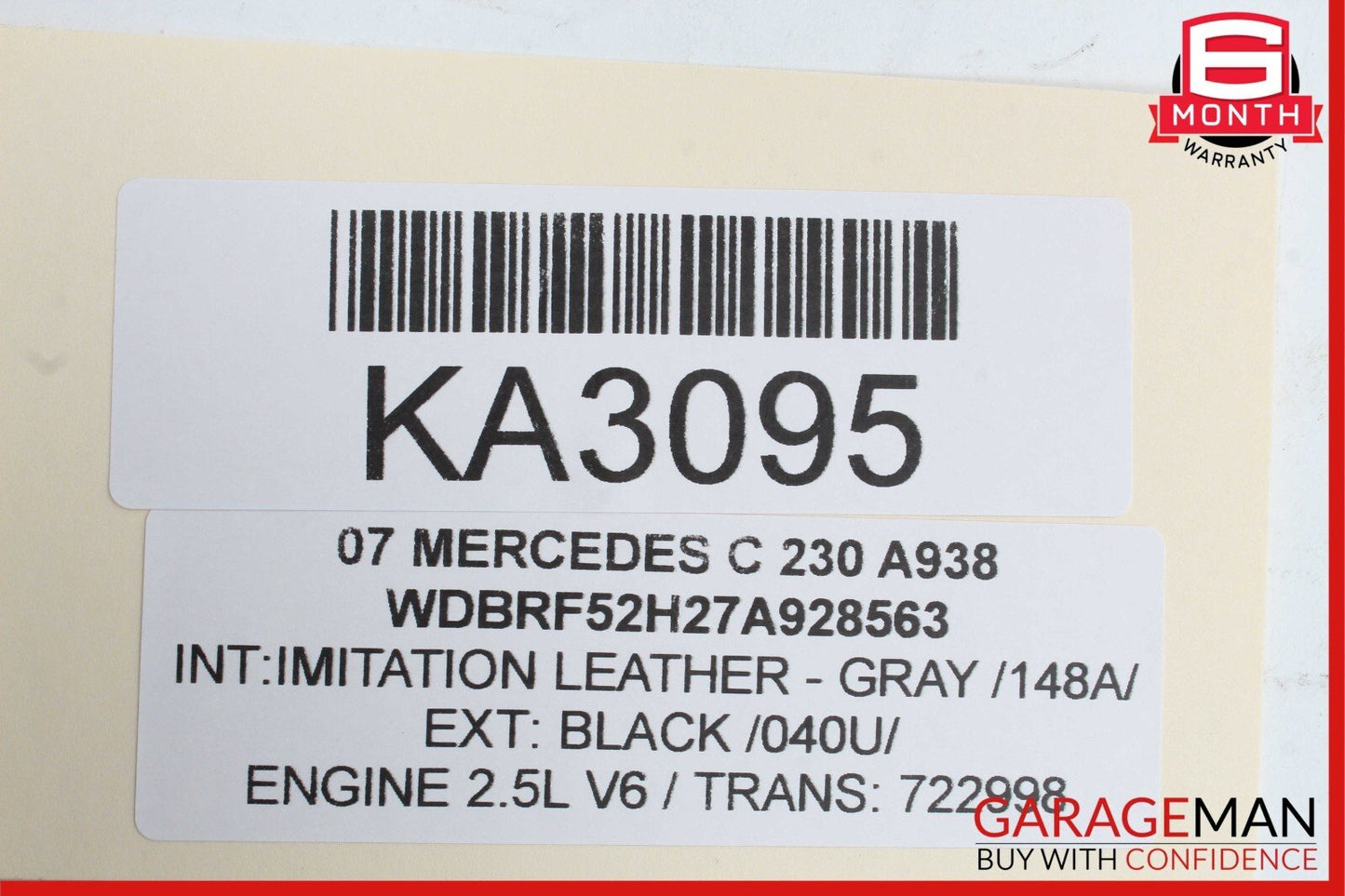 01-07 Mercedes W203 C230 C32 AMG Front Left Side Lower Control Arm RWD