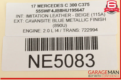 15-20 Mercedes W205 C300 C350e Ignition Switch Control Module 2059003419 OEM