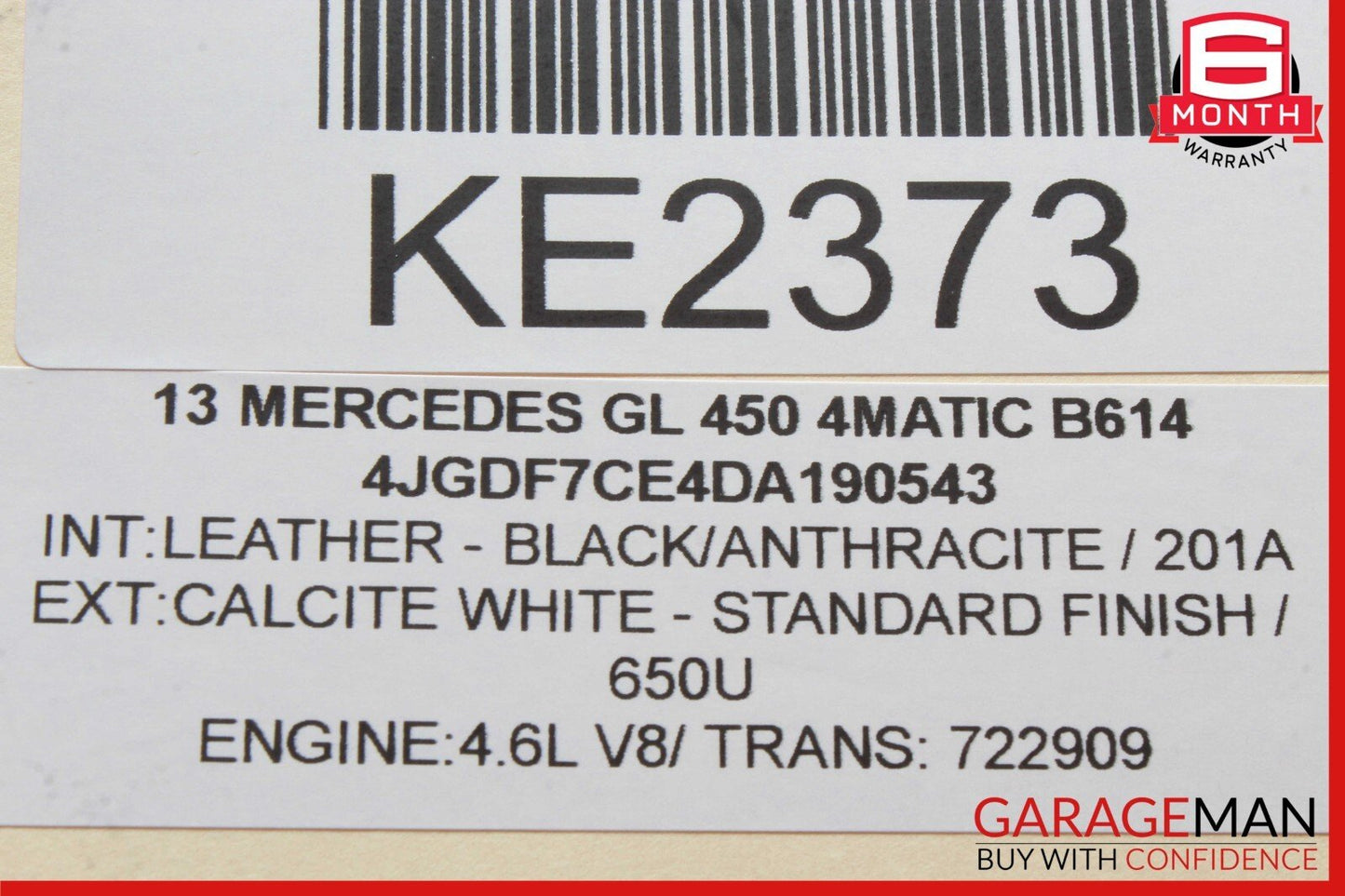 12-15 Mercedes X166 GL450 ML550 Window Regulator Motor Front Right Side OEM