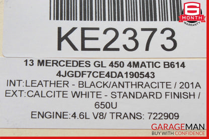 12-15 Mercedes X166 GL450 ML550 Window Regulator Motor Front Right Side OEM
