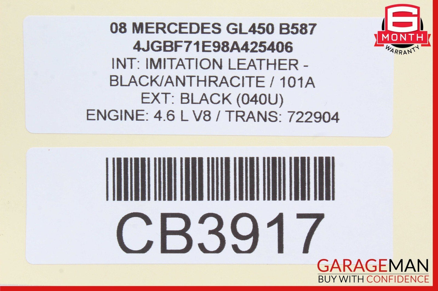 06-12 Mercedes X164 GL450 Rear Left / Right Half Drive Axle Shaft Driveshaft OEM