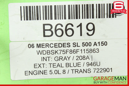 03-08 Mercedes R230 SL500 SL65 AMG Front Right Side Door Control Module Unit