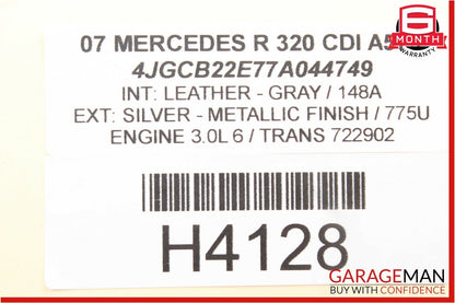 06-12 Mercedes X164 GL450 R320 Front Right Side Exterior Door Handle Silver