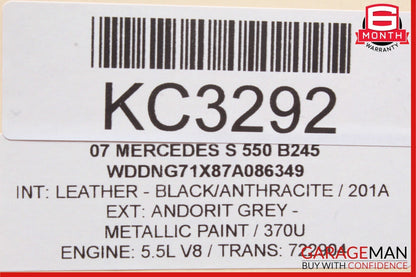 07-13 Mercedes W221 S550 Rear Center Console AC A/C Air Vent Trim Bezel Wood OEM