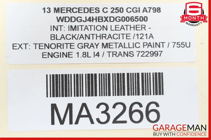 12-15 Mercedes W204 C250 1.8L Power Steering Shaft 2044620078 OEM