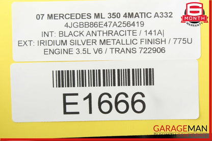 07-09 Mercedes X164 GL450 Third Row Seat Power Folding Control Module Unit OEM