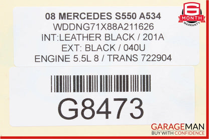 07-09 Mercedes W221 S550 Front Center Dash Dashboard Trim Cover Panel Bezel Wood
