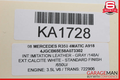 06-13 Mercedes W251 R350 R320 R500 Rear Right Side Quarter Audio Sound Speaker