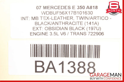 03-09 Mercedes W211 E350 E550 AMG Rear Left Side Exterior Door Handle Black OEM