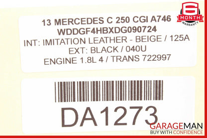 08-14 Mercedes W204 C250 C300 Front Right Side Door Lock Latch Actuator OEM