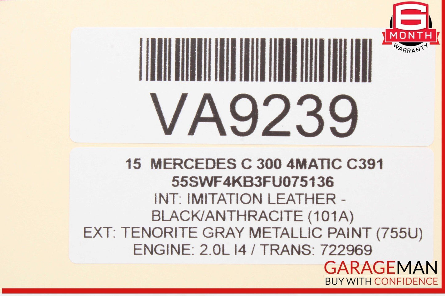 15-20 Mercedes W205 C300 4MATIC Front Left Driver Side Seat Control Module OEM