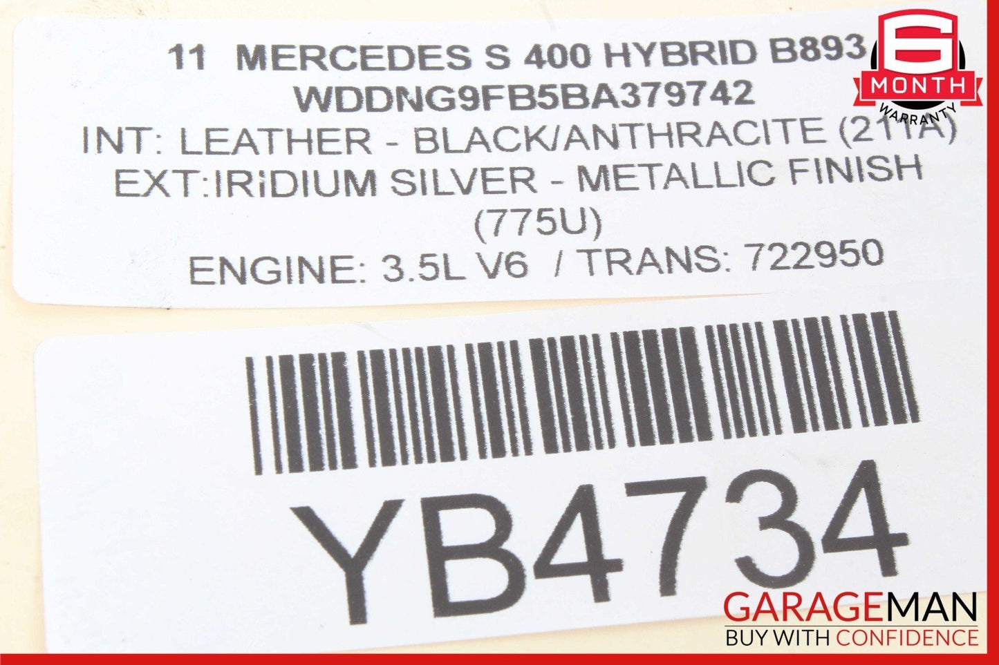 07-13 Mercedes W221 S400 S550 Rear Right Shock Strut Air Airmatic OEM