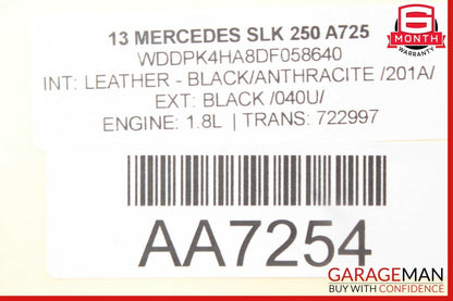 12-16 Mercedes R172 SLK250 Front Left Side Interior Door Panel Assembly Black