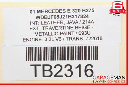 97-03 Mercedes CLK320 E320 Left & Right Exhaust Pipe Manifold Header Set