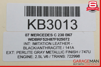 06-11 Mercedes C230 CLK350 Right Side Engine Motor Cylinder Head Valve Cover OEM
