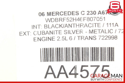 01-07 Mercedes W203 C230 C300 Front Left Side Door Control Module Unit OEM