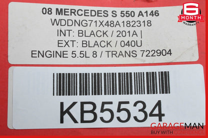 07-09 Mercedes W221 S550 CL550 Rear Trunk Relay Junction Fuse Box 2215403550 OEM