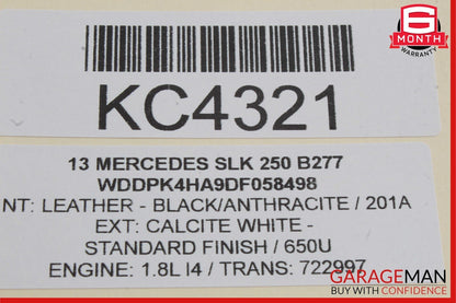 12-16 Mercedes R172 SLK250 SLK350 Rear Fuse Relay Box Module 1729060005 OEM