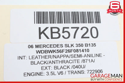 05-11 Mercedes R171 SLK280 SLK350 Front Right Side Exterior Door Handle Black
