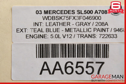 03-11 Mercedes E500 CLS350 SL500 Rear Right Upper Lateral Control Arm OEM