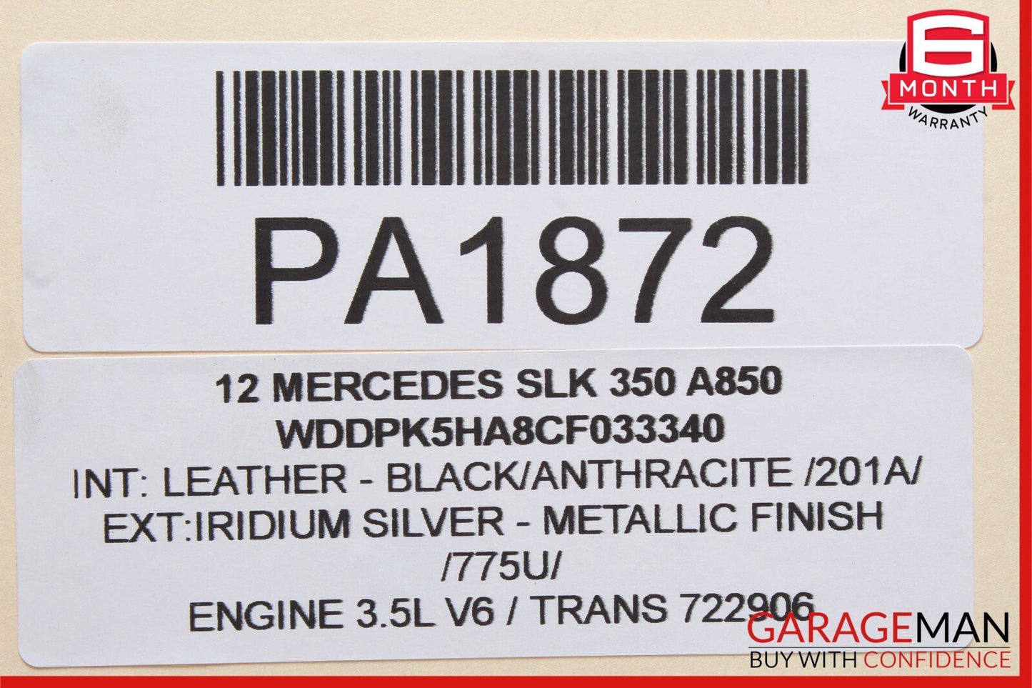 12-15 Mercedes R172 SLK350 GLK350 C300 ABS Anti Lock Pump Brake Module OEM