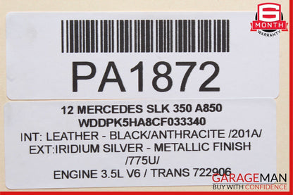12-15 Mercedes R172 SLK350 GLK350 C300 ABS Anti Lock Pump Brake Module OEM