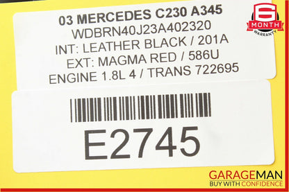 02-05 Mercedes W203 C230 C320 2DR Coupe Right Side Door Lock Latch Actuator OEM