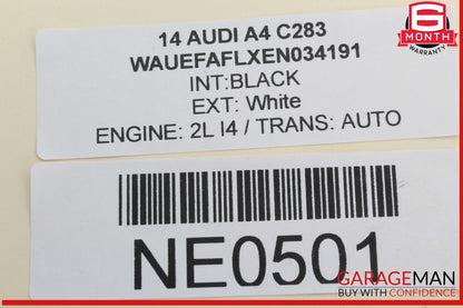 13-17 Audi A4 S4 Q5 Front Upper Windshield Interior Rear View Mirror Gray OEM