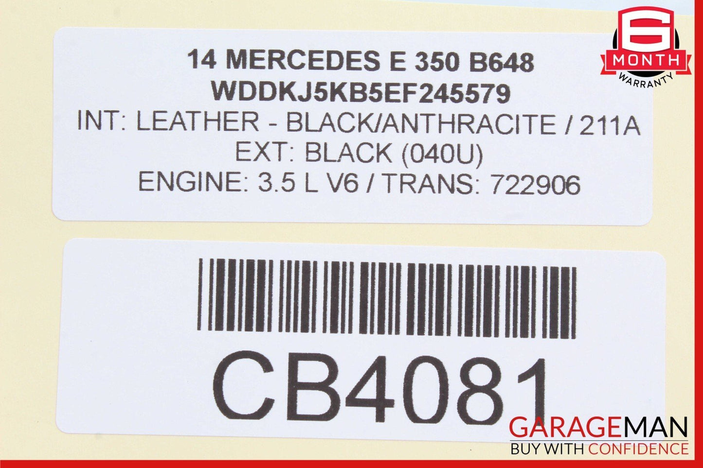 10-17 Mercedes W207 E350 C300 Master Cylinder Power Brake Booster OEM