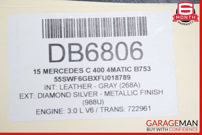 15-20 Mercedes W205 C400 C350e Front Left Interior Door Panel Trim Cover Assy
