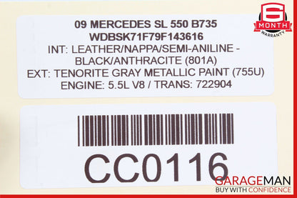 03-12 Mercedes R230 SL500 SL550 SL55 AMG Trunk Lid Lock Latch Handle w/o Key