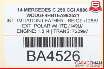 08-18 Mercedes W204 C250 CLS550 Rear Left Side Door Control Module Unit