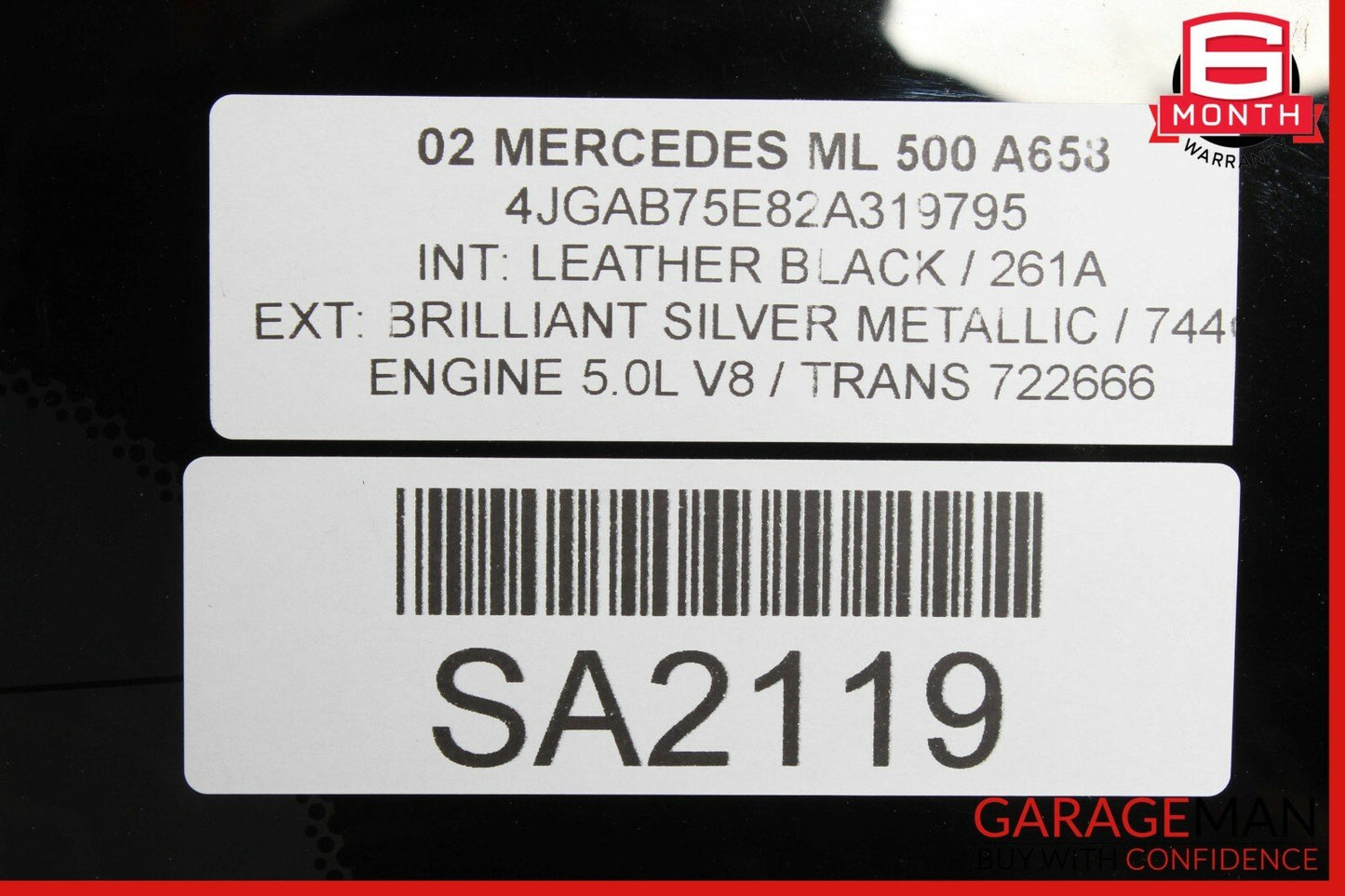 98-05 Mercedes W163 ML320 ML500 Rear Tailgate Windshield Window Glass OEM