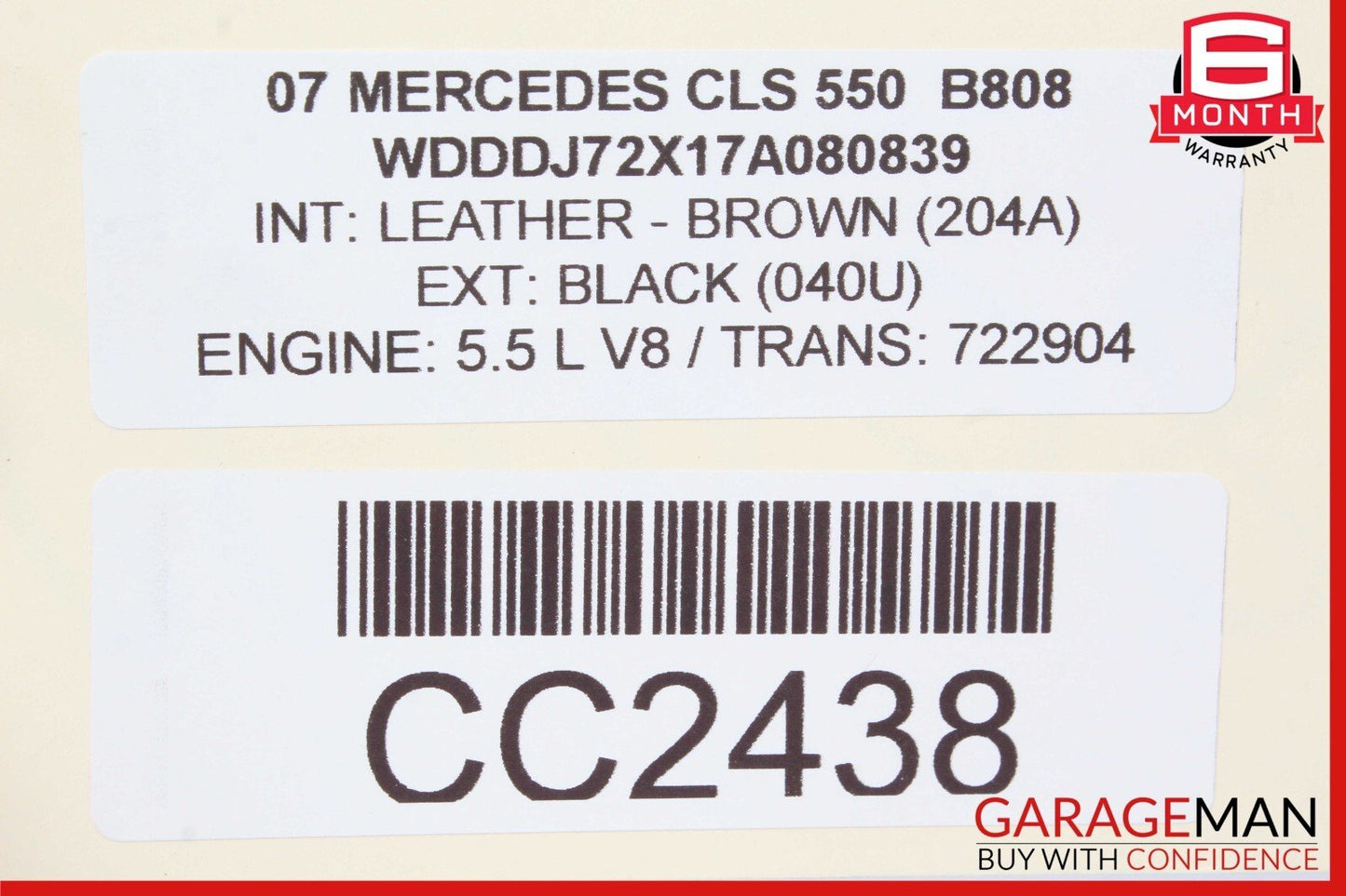 06-11 Mercedes W219 CLS550 Front Bumper Reinforcement Radiator Support Assy
