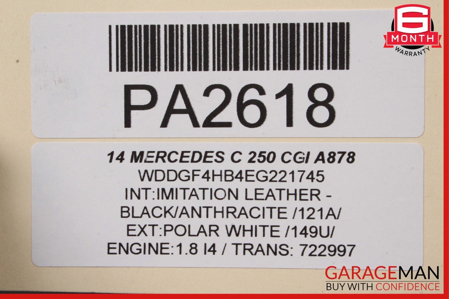 12-15 Mercedes C250 SLK250 7G Tronic Automatic Transmission Assembly OEM 56k