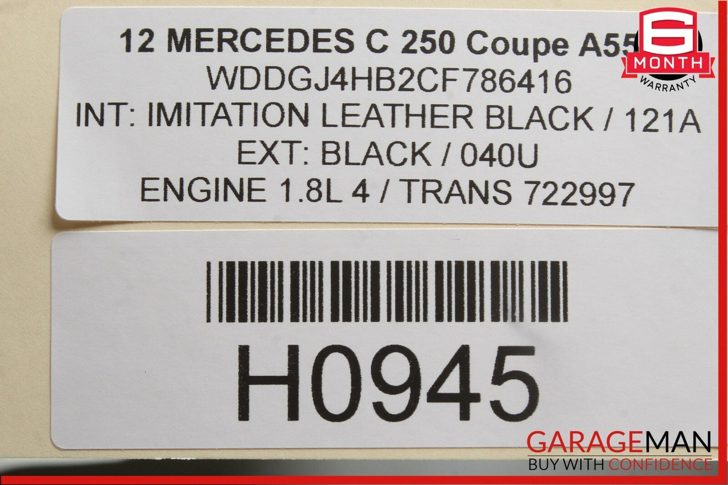 08-15 Mercedes W204 C250 Coupe Front Right Door Window Regulator Motor Unit OEM