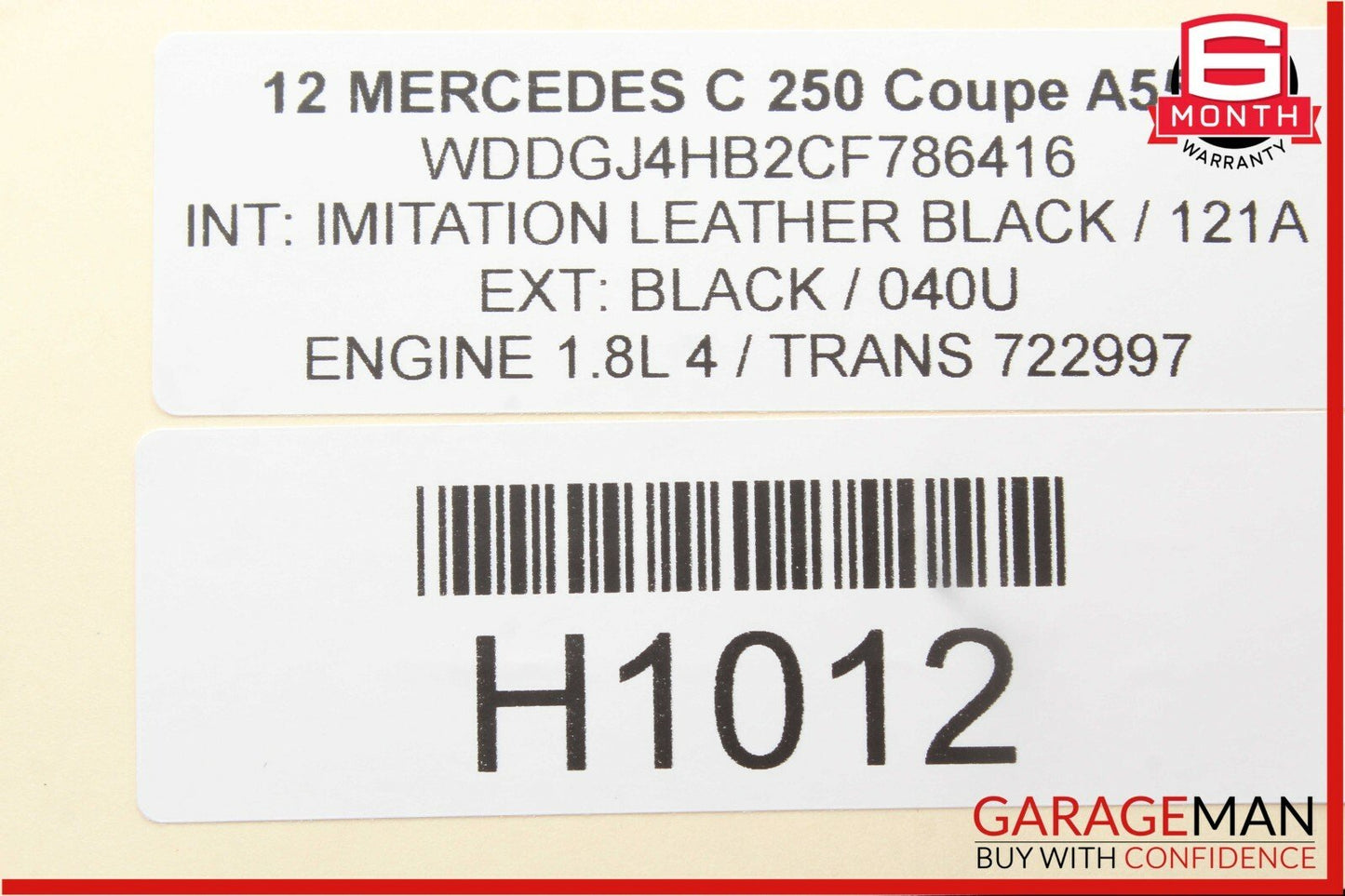 08-14 Mercedes W204 C250 Rear Left / Right Side Upper Suspension Control Arm
